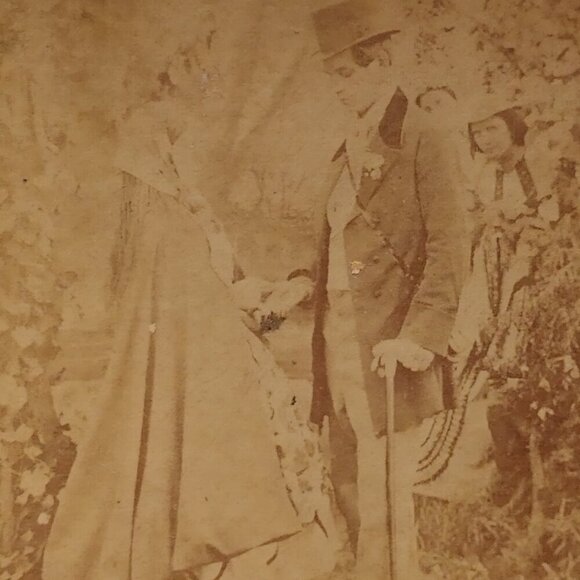 ANTIQUE STEREOGRAPH Card Victorian Era Courtship Photo - Picture 2 of 4